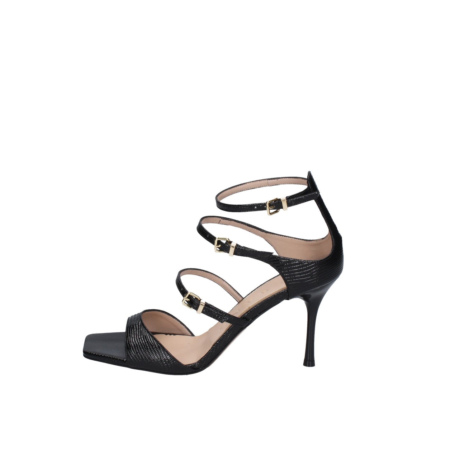 Albano Sandali nero con fibbie 5372