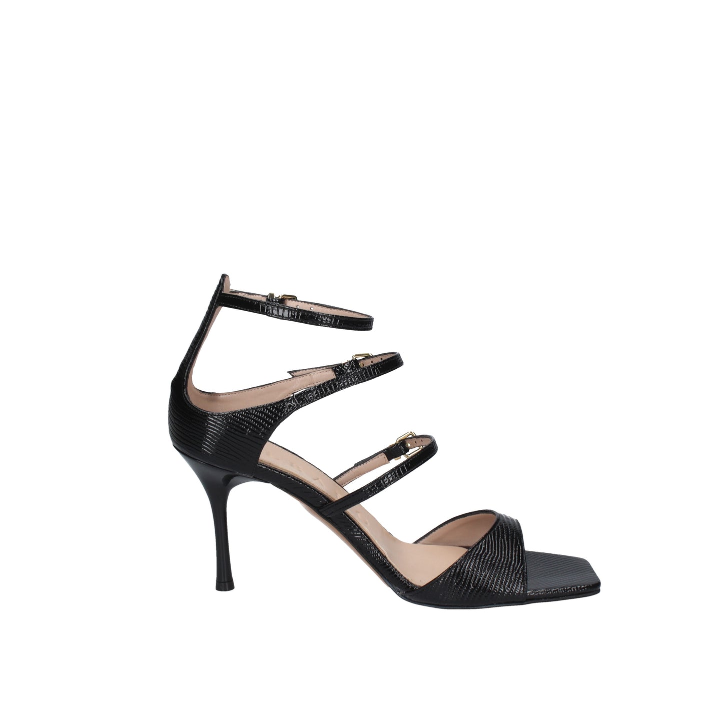 Albano Sandali nero con fibbie 5372