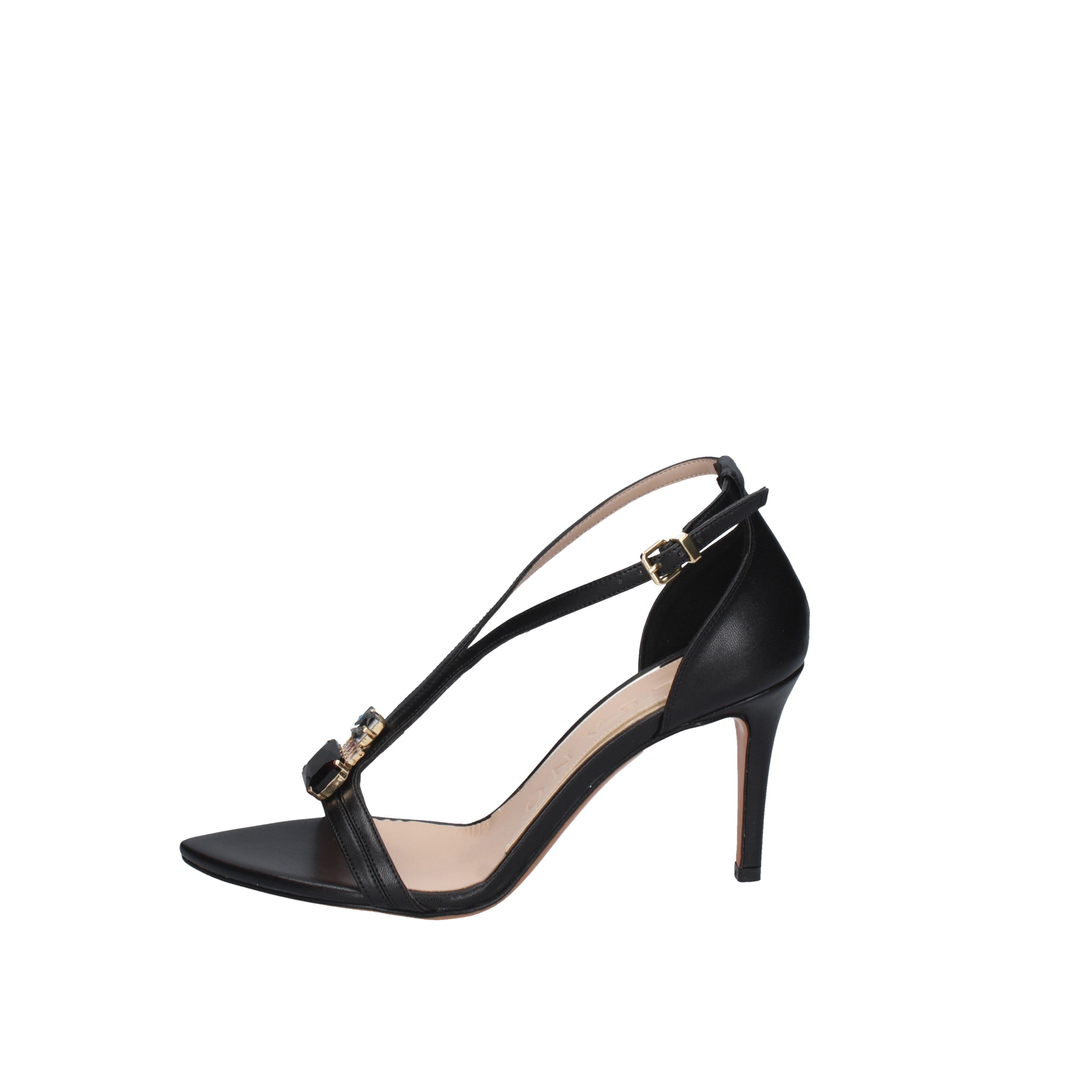 Albano Sandali modello nero con accessorio 5305