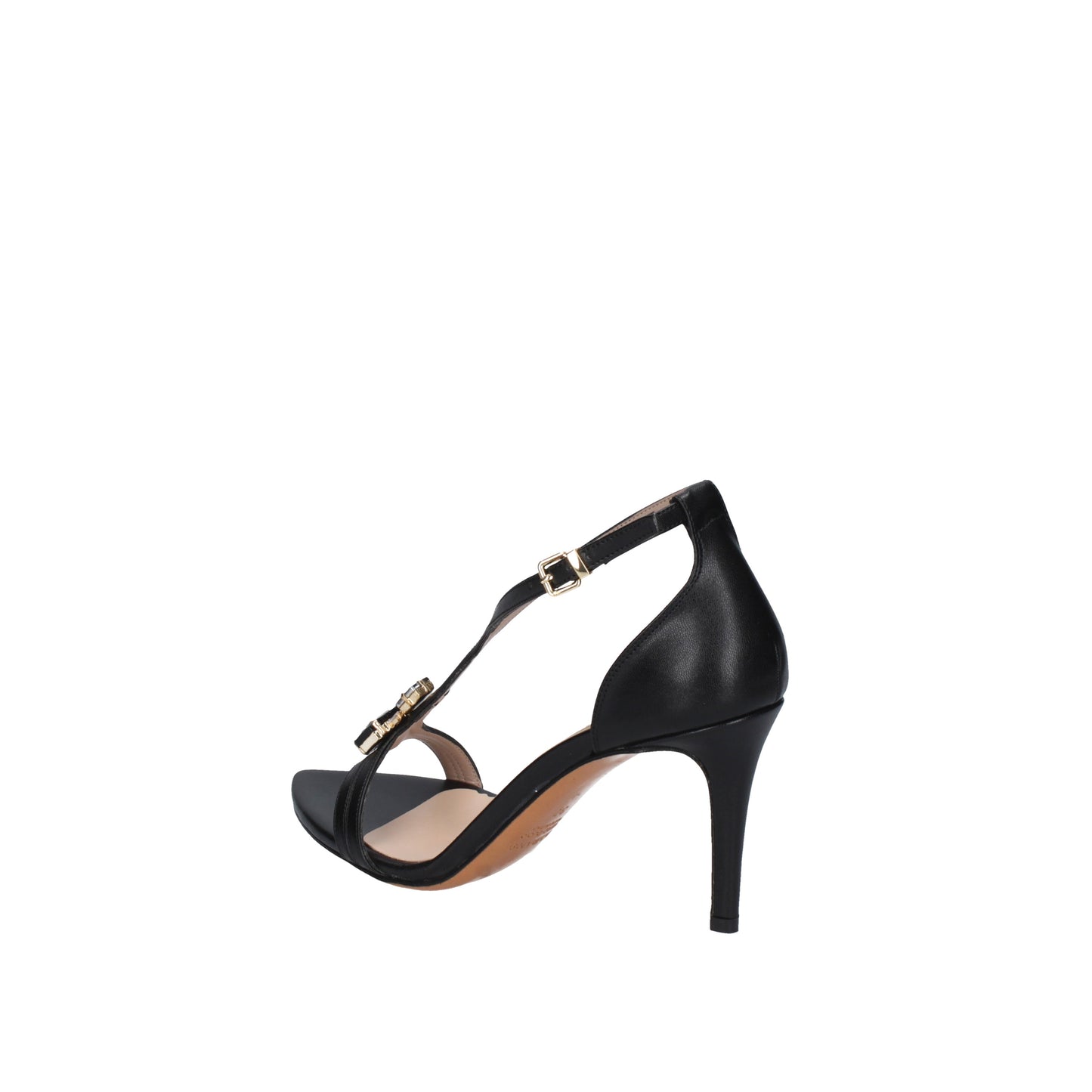 Albano Sandali modello nero con accessorio 5305