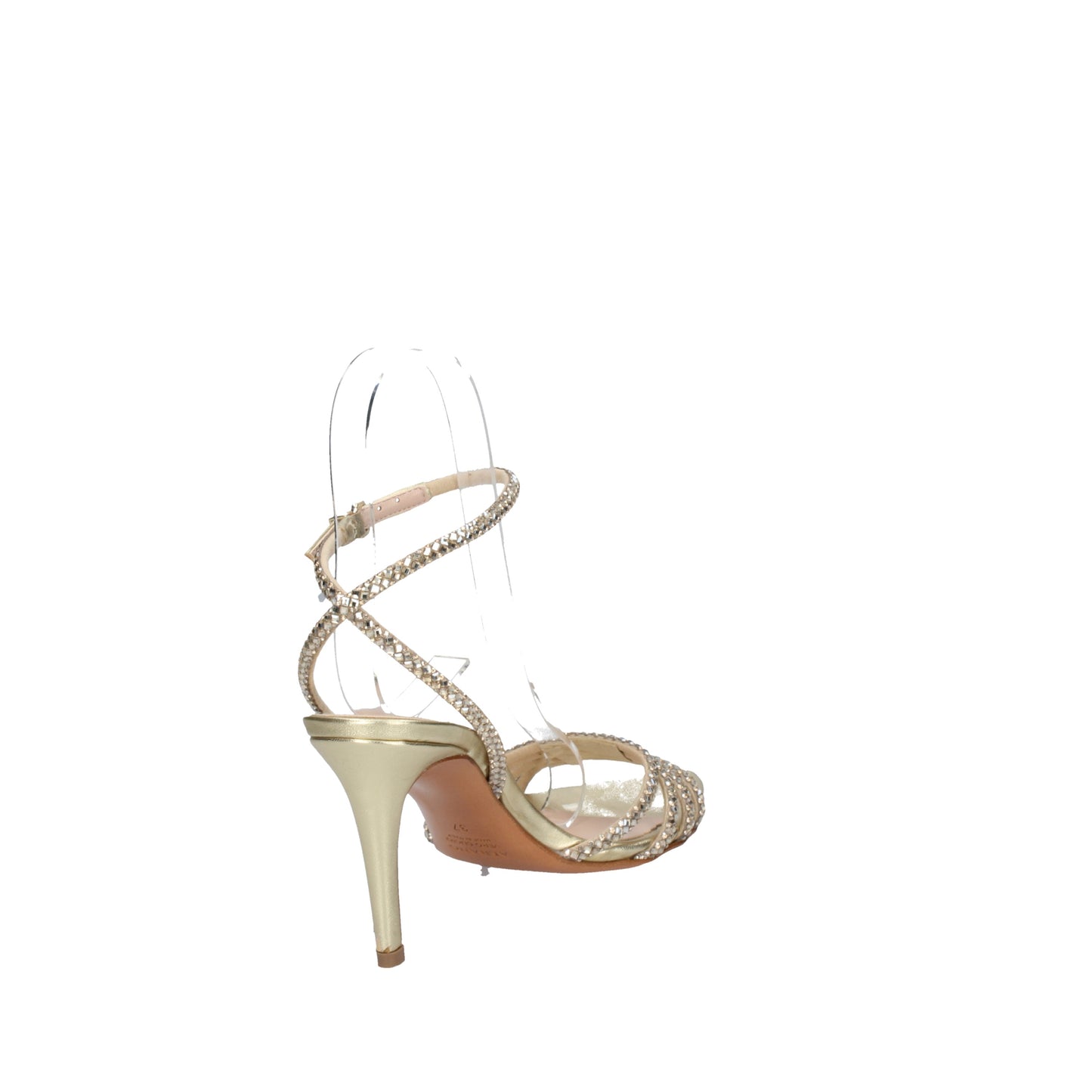 Albano Sandali platino con strass 5327